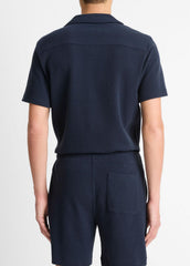 Cotton Bouclé Pull-On Short in Shorts - COASTAL BLUE | VINCE Men