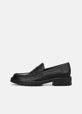 Delmore Leather Lug-Sole Loafer in Loafers - BLACK | VINCE Men