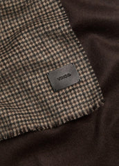 Double-Face Houndstooth Wool-Cashmere Scarf in Scarves & Hats - BROWN | VINCE Men