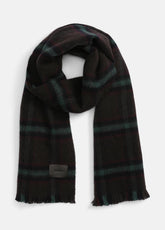 Brushed Holme Plaid Wool Scarf in Scarves & Hats - BROWN | VINCE Men
