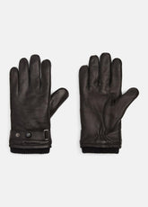 Leather Wrist-Strap Glove in Gloves - BLACK | VINCE Men