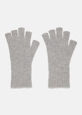 Wool-Cashmere Rib-Knit Fingerless Glove in Gloves - HEATHER GREY | VINCE Men