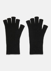 Wool-Cashmere Rib-Knit Fingerless Glove in Gloves - HEATHER BLACK | VINCE Men