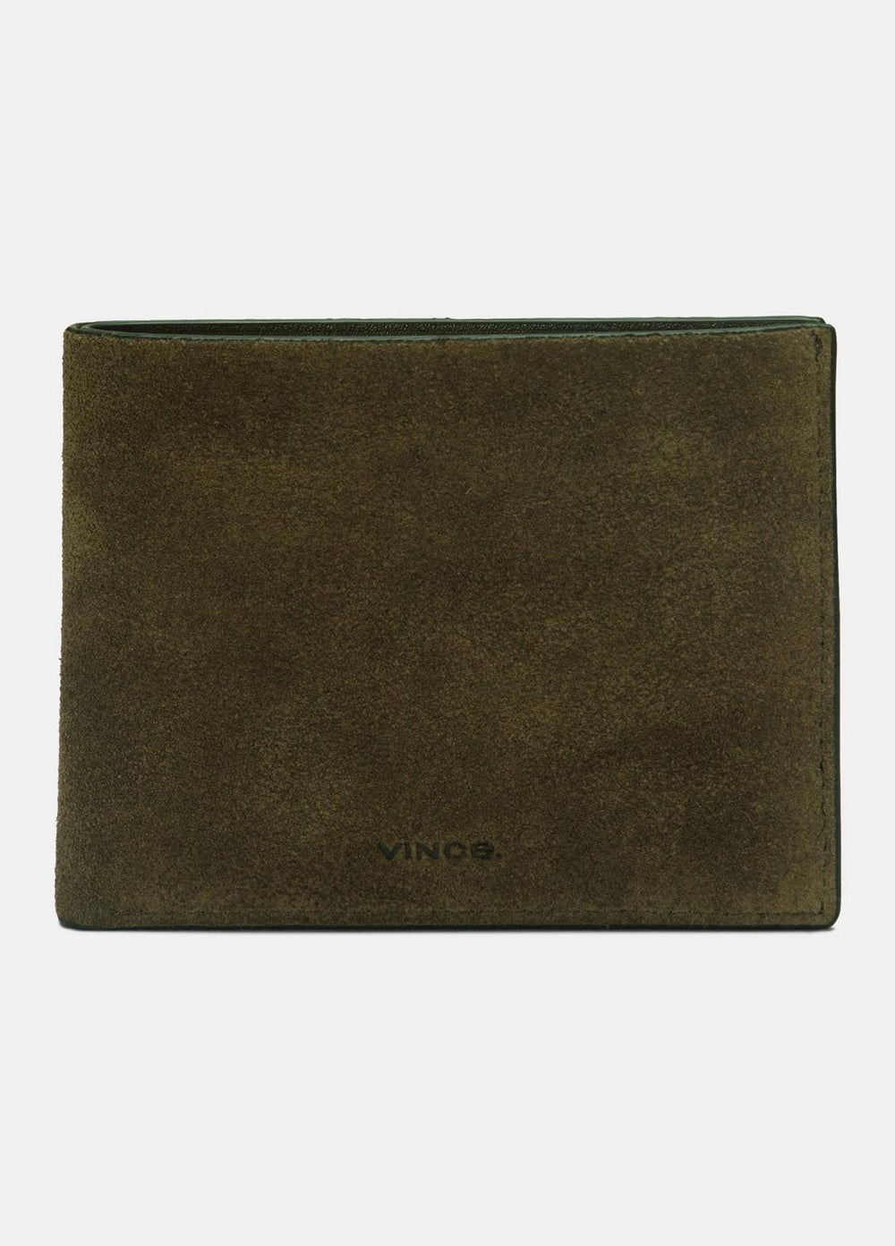 Suede Bifold Wallet in Bags - DRIVER GREEN | VINCE Men