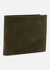 Suede Bifold Wallet in Bags - DRIVER GREEN | VINCE Men
