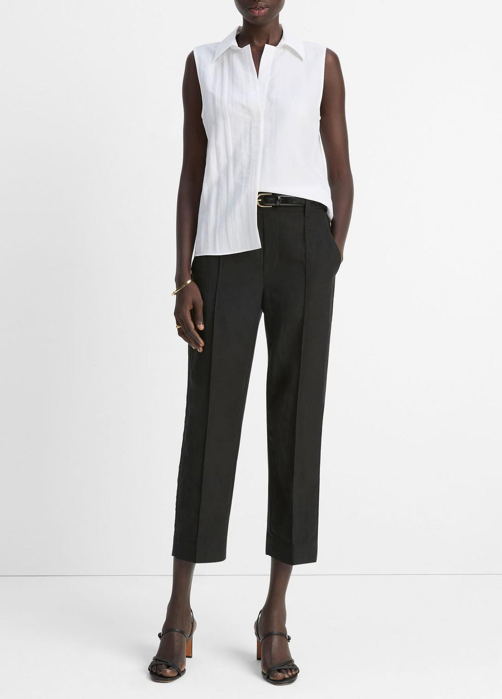Utility Tab-Detail Pull-On Pant in Pants & Shorts - BLACK | VINCE Sale
