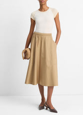 Cotton Full Skirt in Dresses & Skirts - DARK BARLEY | VINCE Sale