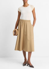 Cotton Full Skirt in Dresses & Skirts - DARK BARLEY | VINCE Sale