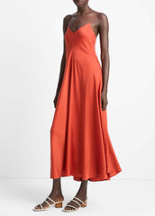 Silk-Blend A-Line Slip Dress in Dresses & Skirts - BRICK ROSE | VINCE Sale