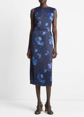 Poppy Blur Crushed Satin Column Skirt in Dresses & Skirts - MIDNIGHT | VINCE Sale