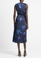 Poppy Blur Crushed Satin Column Skirt in Dresses & Skirts - MIDNIGHT | VINCE Sale