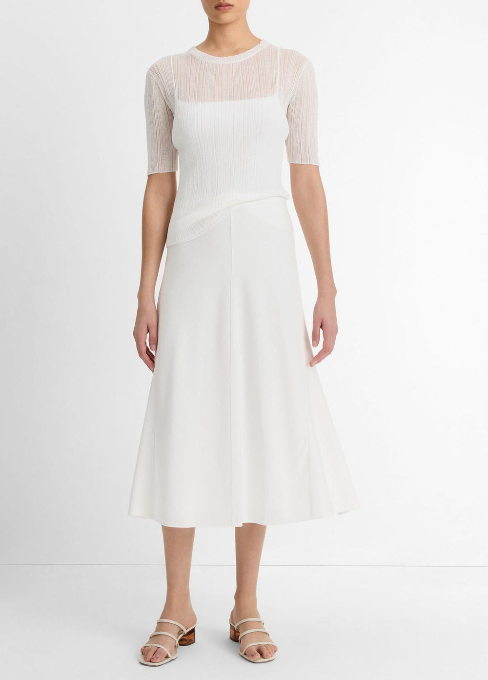 Bias A-Line Skirt in Dresses & Skirts - OFF WHITE | VINCE Sale