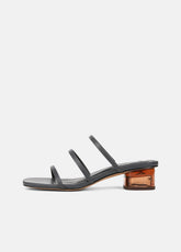 Palm Springs Leather Heeled Sandal in Shoes - IRIS SLATE | VINCE Sale