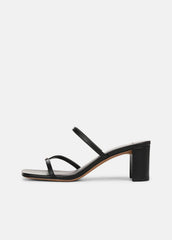 Ona Leather Heeled Sandal in Shoes - BLACK | VINCE Sale