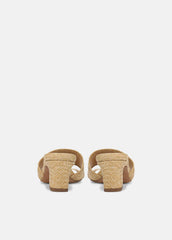 Ariana Raffia Heeled Sandal in Shoes - TOASTED WHEAT | VINCE Sale