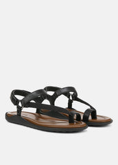 Summer Leather & Canvas Sandal in Shoes - BLACK | VINCE Sale