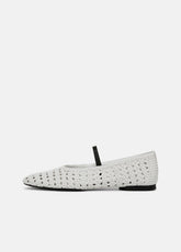 Vivian Leather Mary Jane Flat in Shoes - WHITE | VINCE Sale