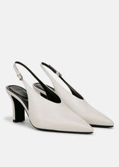 Devi Leather Slingback Pump in Shoes - MILK | VINCE Sale