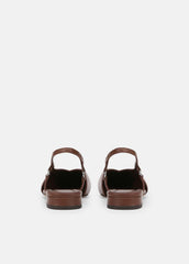 Ines Leather Slingback Flat in Shoes - COFFEE | VINCE Sale
