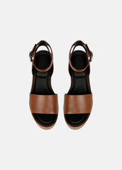 Phillipa Leather Platform Sandal in Shoes - SEQUOIA BROWN | VINCE Sale