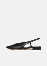 Ines Leather Slingback Flat in Shoes - BLACK | VINCE Sale