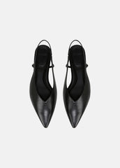 Ines Leather Slingback Flat in Shoes - BLACK | VINCE Sale