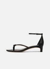 Siri Leather Heeled Sandal in Shoes - BLACK/NUTWOOD | VINCE Sale