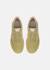 Oasis Suede & Leather Sneaker in Shoes - DRIED CITRUS/LOTUS BLUSH | VINCE Sale