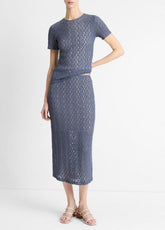 Floral Smocked Skirt in Dresses & Skirts - MAUVE THISTLE | VINCE Sale