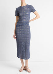 Floral Smocked Skirt in Dresses & Skirts - MAUVE THISTLE | VINCE Sale