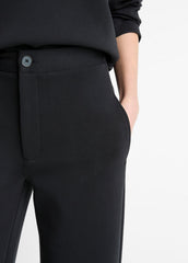 Cotton-Blend Trouser in Trousers - BLACK | VINCE Women