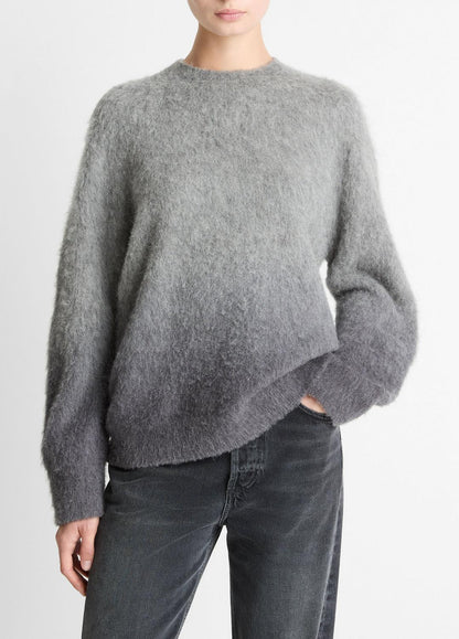 Ombré Alpaca & Wool-Blend Sweater in Crew Neck - GREY OMBRE | VINCE Women