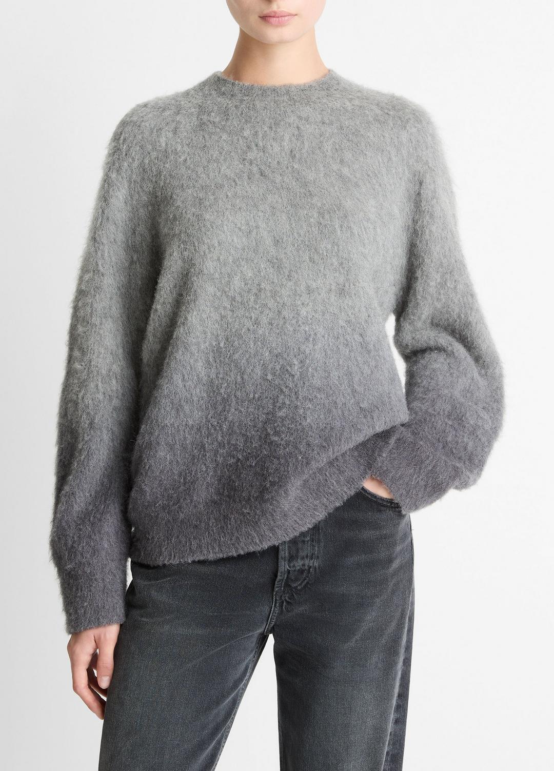 Ombré Alpaca & Wool-Blend Sweater in Crew Neck - GREY OMBRE | VINCE Women