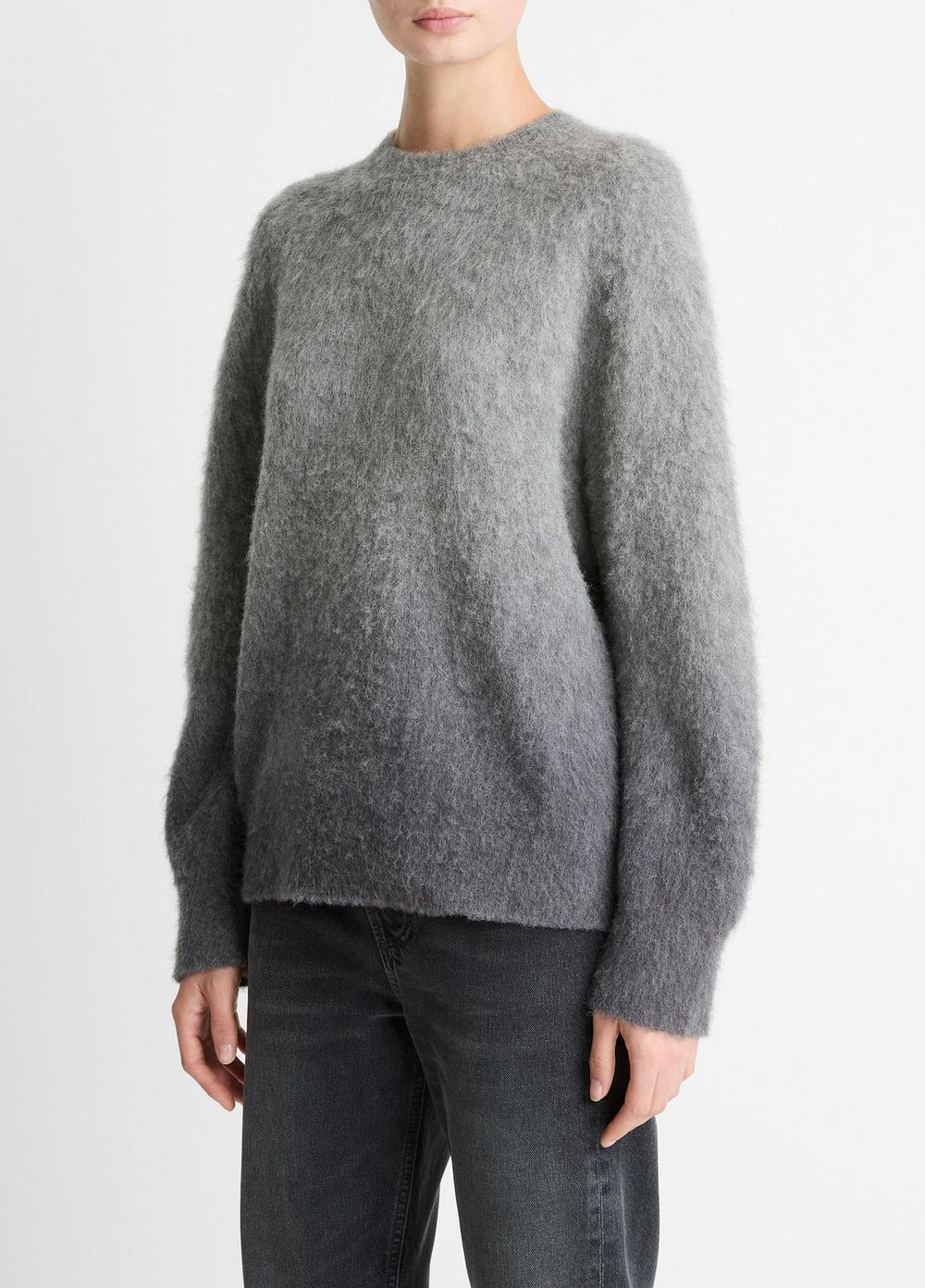 Ombré Alpaca & Wool-Blend Sweater in Crew Neck - GREY OMBRE | VINCE Women