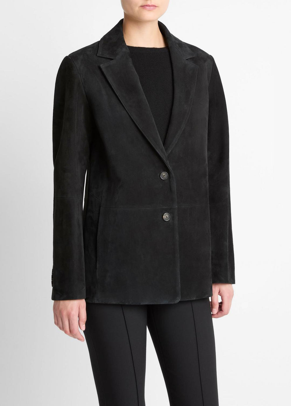 Suede Blazer in Blazers - BLACK | VINCE Women