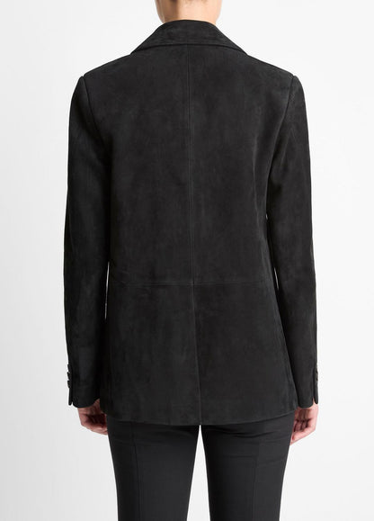 Suede Blazer in Blazers - BLACK | VINCE Women