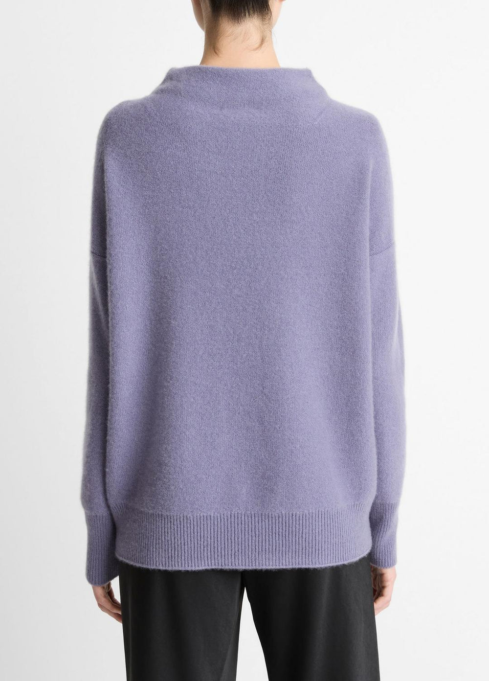 Plush Cashmere Funnel-Neck Sweater in Turtleneck - MAUVE IRIS | VINCE Women
