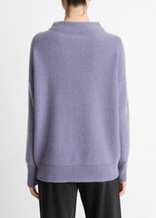 Plush Cashmere Funnel-Neck Sweater in Turtleneck - MAUVE IRIS | VINCE Women