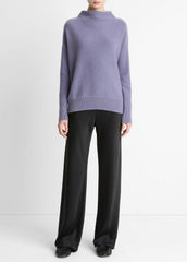 Plush Cashmere Funnel-Neck Sweater in Turtleneck - MAUVE IRIS | VINCE Women