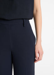 Crepe Tapered Pull-On Pant in Trousers - COASTAL BLUE | VINCE Women