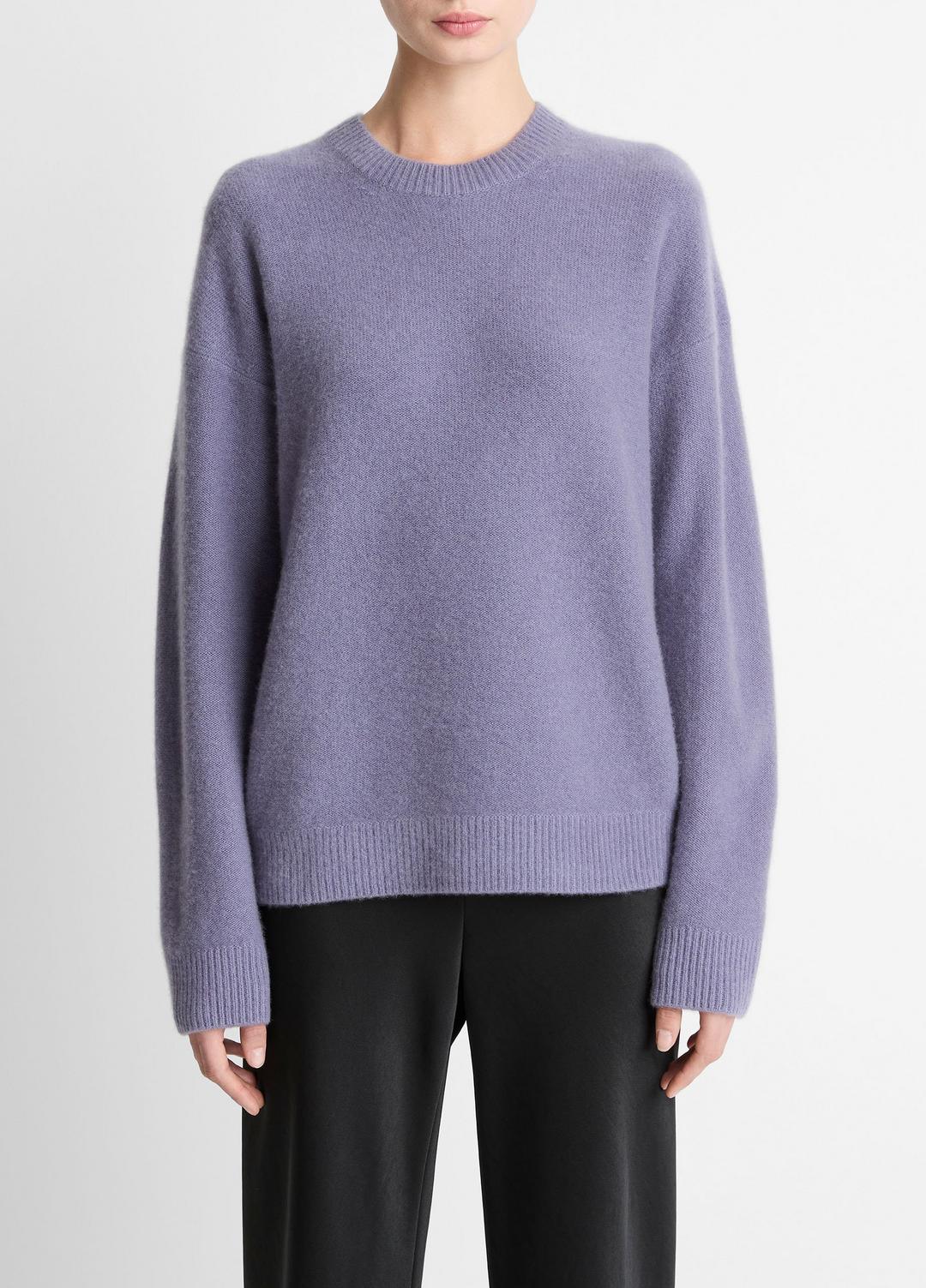 Plush Cashmere Crew Neck Sweater in Crew Neck - MAUVE IRIS | VINCE Women