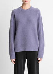 Plush Cashmere Crew Neck Sweater in Crew Neck - MAUVE IRIS | VINCE Women
