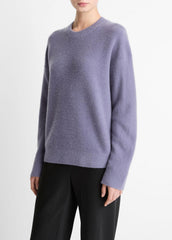 Plush Cashmere Crew Neck Sweater in Crew Neck - MAUVE IRIS | VINCE Women