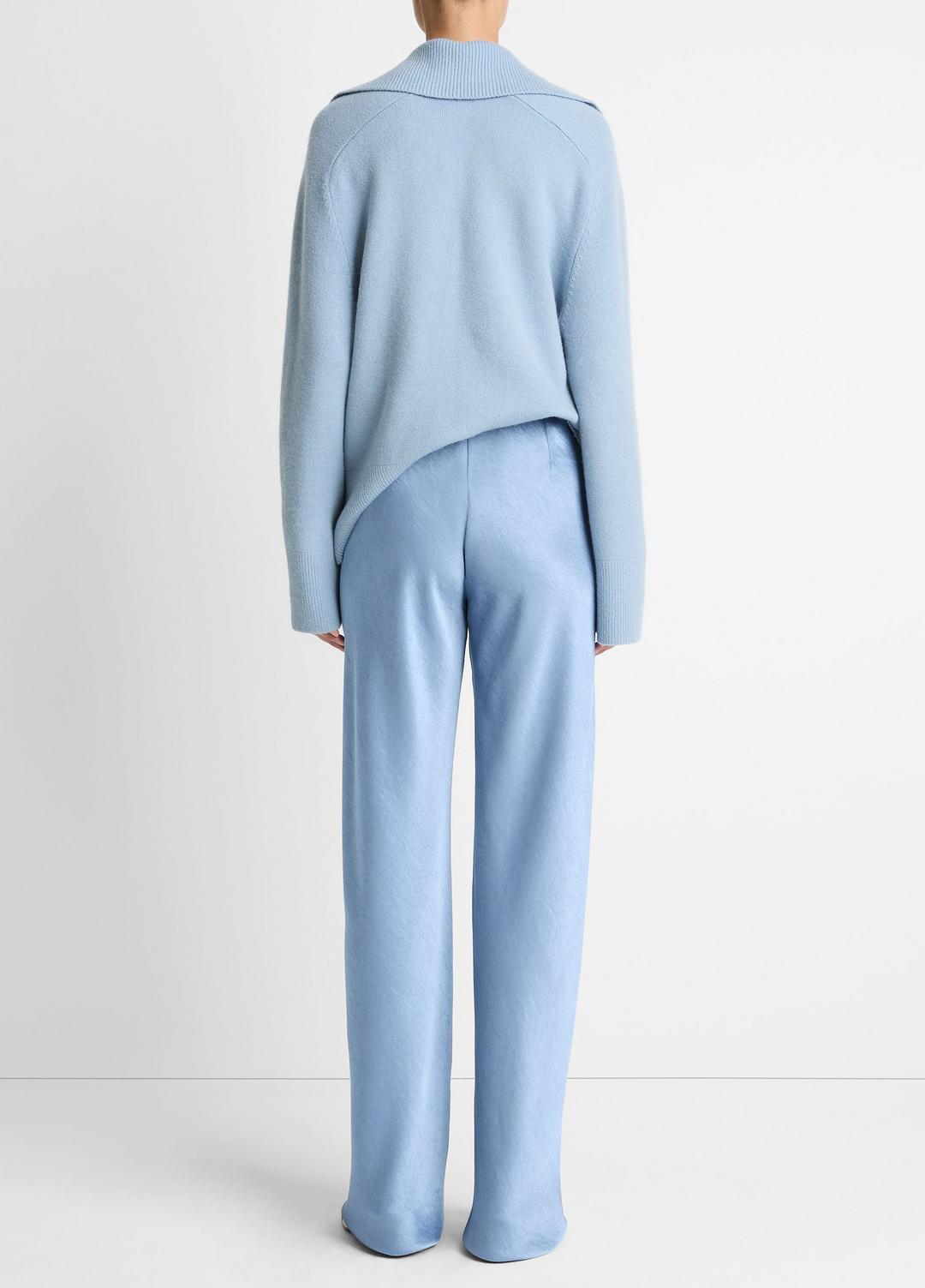 Colette High-Rise Fluid Satin Bias Pant in Trousers - PACIFIC | VINCE Women