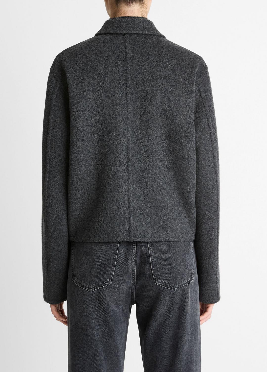 Wool & Cashmere-Blend Short Jacket in Jackets - CHARCOAL | VINCE Women
