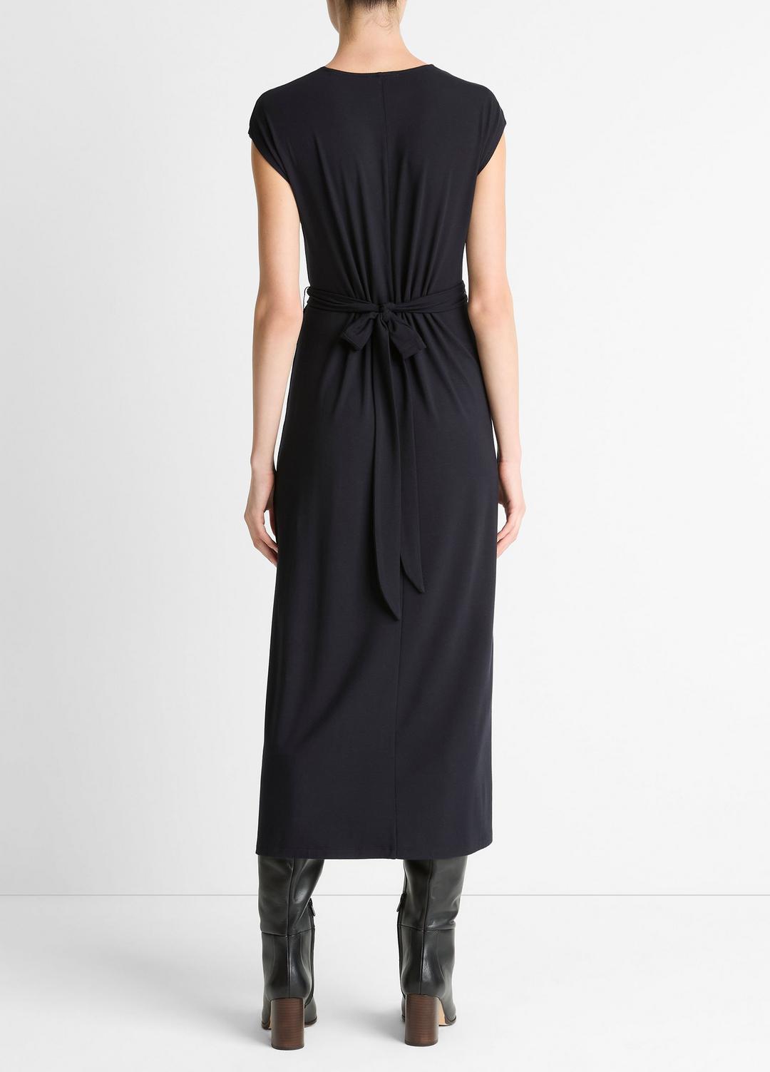 Jersey Wrap Midi Dress in Dresses - COASTAL BLUE | VINCE Women