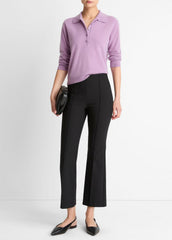 Cashmere-Silk Polo Sweater in Cashmere - MULBERRY | VINCE Women