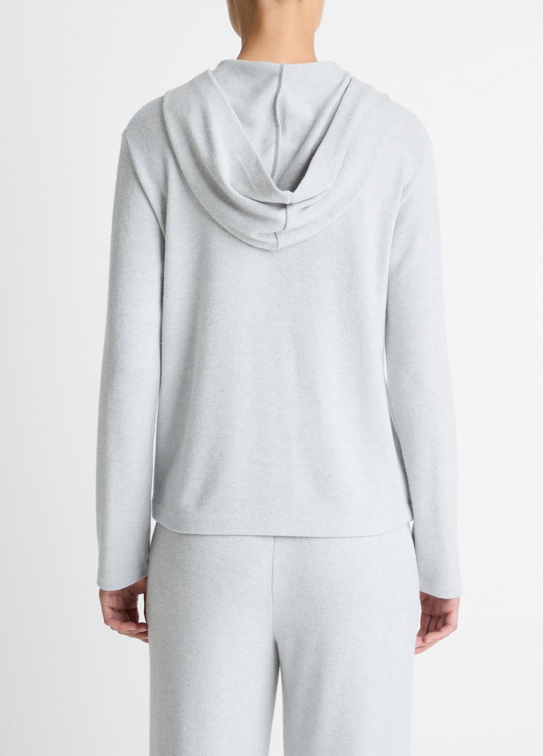 Cozy Long-Sleeve Hoodie in Sweatshirts & Hoodies - HEATHER PALE GREY | VINCE Women
