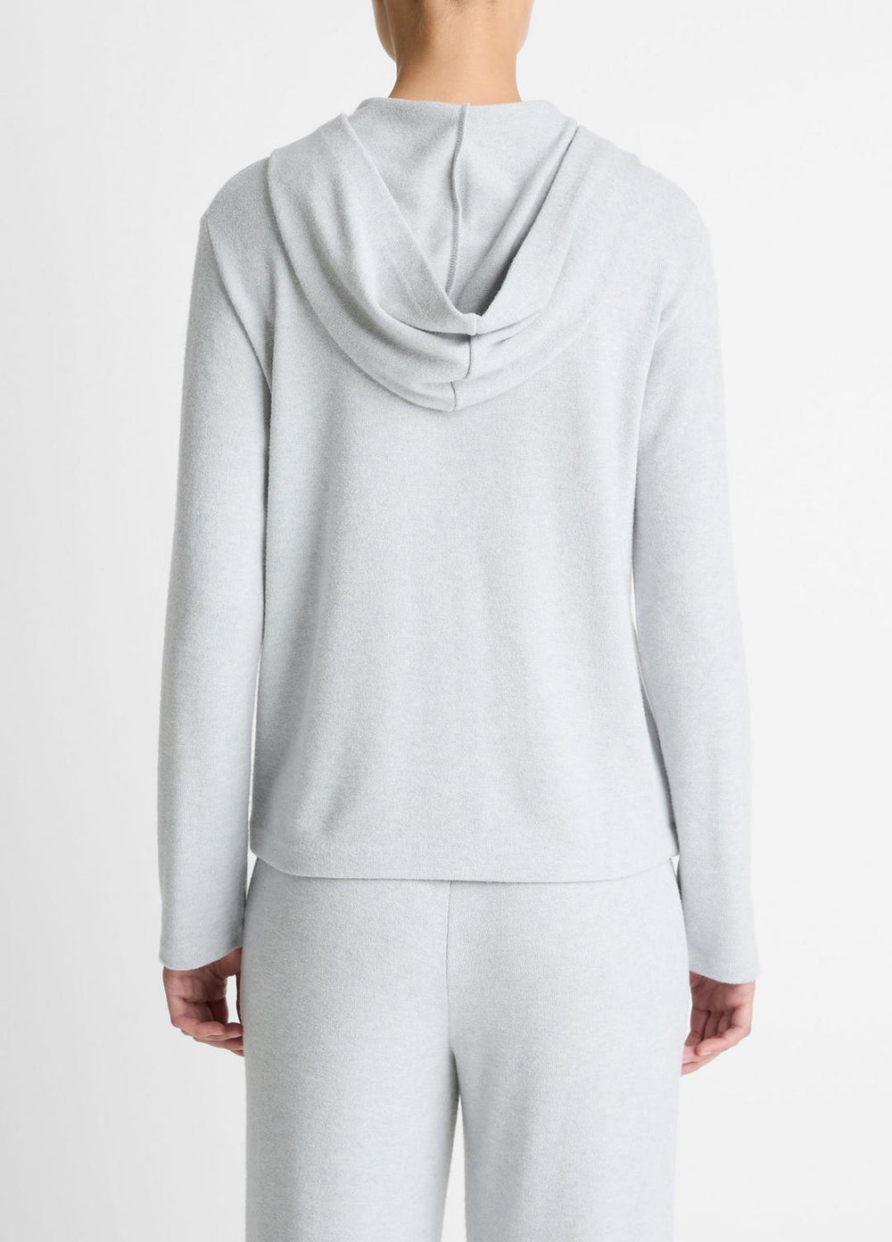 Cozy Long-Sleeve Hoodie in Sweatshirts & Hoodies - HEATHER PALE GREY | VINCE Women