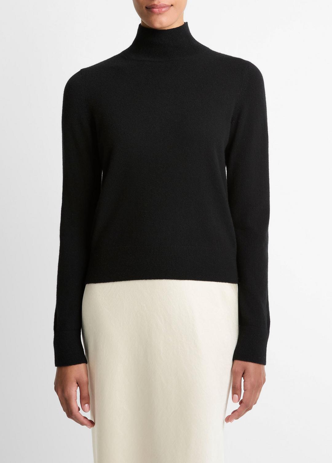 Cashmere Turtleneck Sweater in Turtleneck - BLACK | VINCE Women